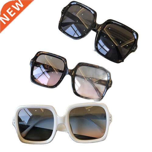 Vintage Big Square Sunglasses Women Goggles Mens Oversize Su
