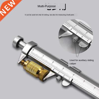 2 in 1 Caliper Ball Pen Sliding Gauge Ball Pointpen Silver C