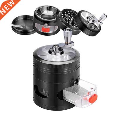 Portable Metal Tobacco Herb Grinder Manual Handle Crank
