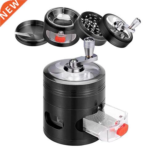 Portable Metal Tobacco Herb Grinder Manual Handle Crank