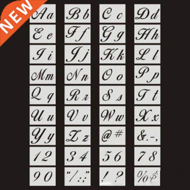 36pcs/set letter alphabet stencl wall pantng wood  dra