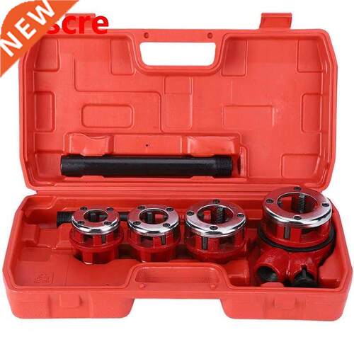 Threader Tool Kit 4 Dies Manual Plumber Pipe Threading Kit 1