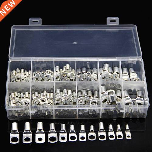 170PCS Tinned Copper Ring Terminals lug SC Bare Electrical W
