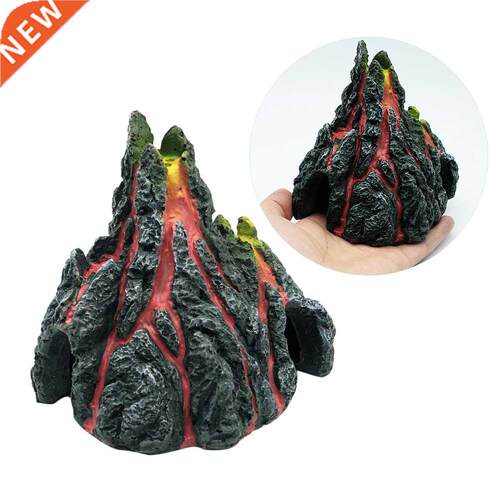Simulated Resin Volcano Creative Fish Tank Volcano Ornament