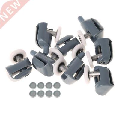 8 Pcs Single Shower Door Rollers Runners Wheels Pulleys Guid