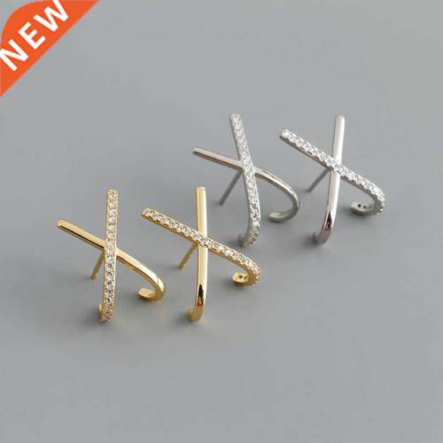 KAMIRA 925 Sterling Silver Gothic Geometric Cross Letter X W