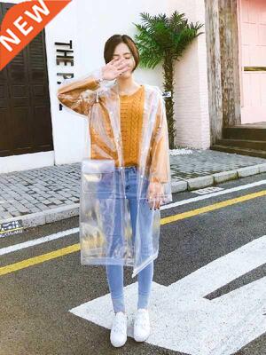 Transparent Poncho Raincoat Women Waterproof Outdoor Hoodie