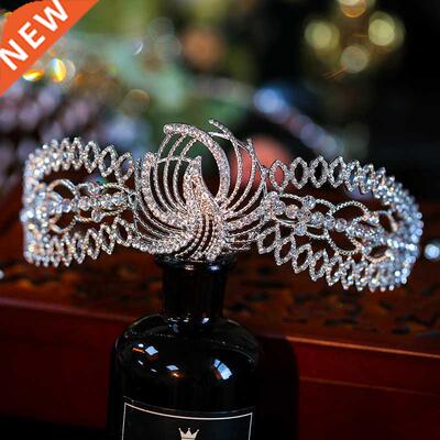 Crystal Wedding Tiaras for Women Royal Queen Crown Headband