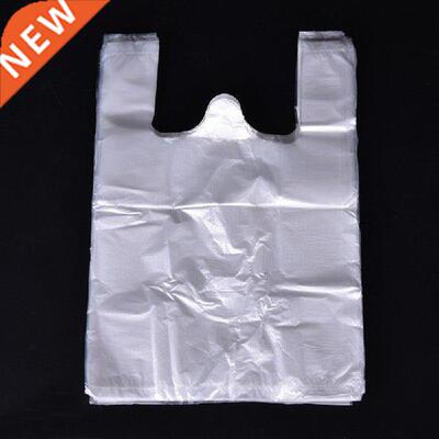100 Pcs Transparent Bags Shopping Bag Supermarket Plastic