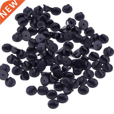 50pcs Colorful PVC Rubber Pin Safety Backs Butterfly Clutch