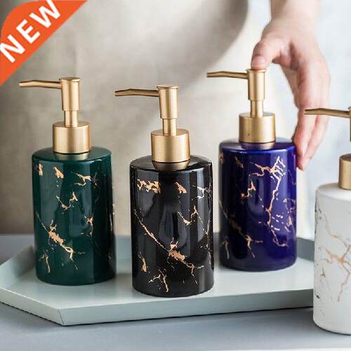 Creative gift toothpaste dispenser marble ceramic bathroom
