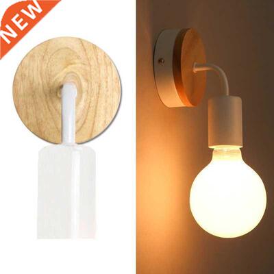 Wood Wall Lamp Vintage Sconce Wall Lights Fixture E27 110V
