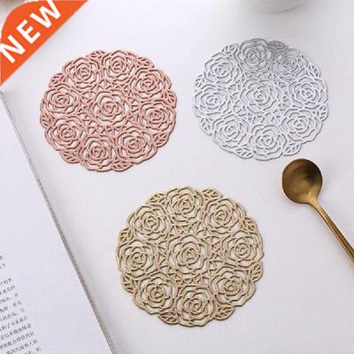 Creative Hollow Rose Floral Shape PVC Heat Insulation Mat