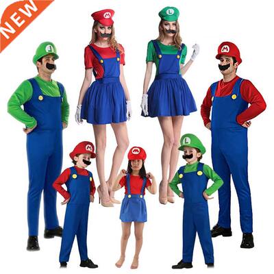 Super Mari LUIGI Bros Costumes Cosplay Jumpsuit Mari Br