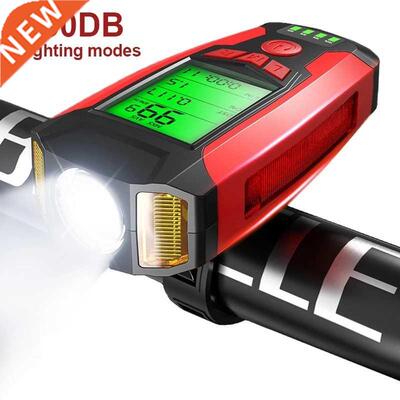 New Bicycle Light with Bike Computer Speedometer Bike Lamp L