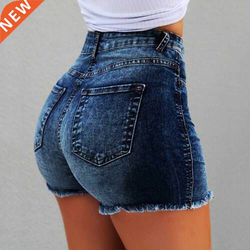 Women's Denim Shorts 2022 New Summer Lady Clothing High Wais