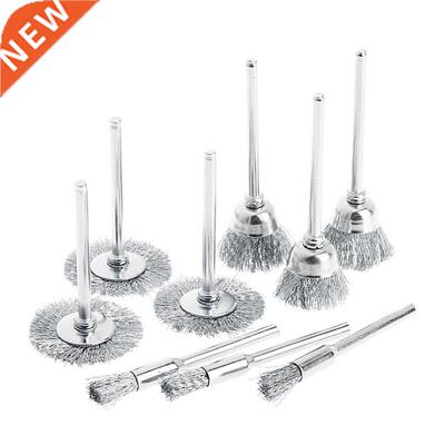 9pcs/lot Steel Brush Wire Wheel Brushes Die Grinder Rotary E