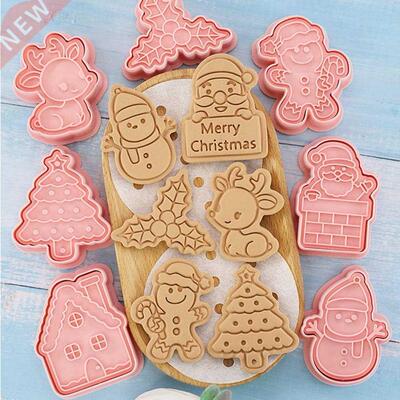 8 Pcs/Set DIY Christmas Cartoon iscuit Mould Cookie Cutter