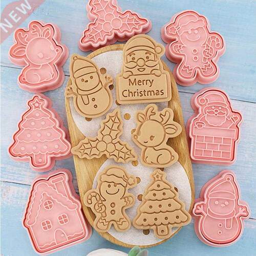 8 Pcs/Set DIY Christmas Cartoon iscuit Mould Cookie Cutter