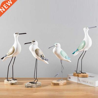 2pcs Modern Sea Bird Seagull Ornament Figurine Statue Model