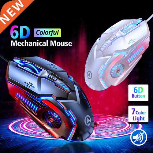 Gaming Mouse for PC Gamer Mouse Wired Mute Mouse Optical LED