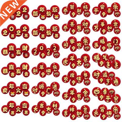 G6DA 6pcs Chinese New Year Paper Fans Decorations Happy