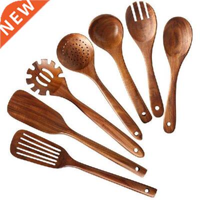 New Wooden Kitchen Utensils Set,Wooden Spoons for Cooking