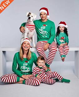 2021 Christmas Family Pajamas Set Stop ELFING Around Adult