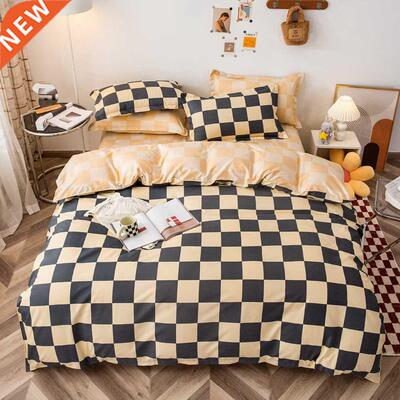 Fashion Simple sque home textile Quilt Cover Set With Bed