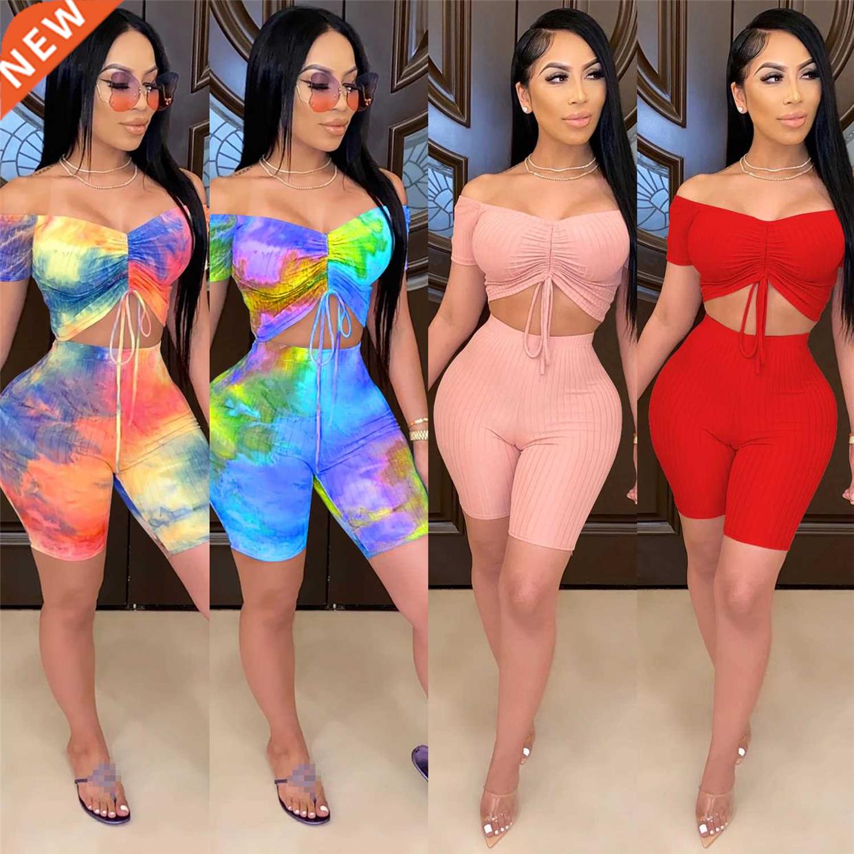 two piece set women 2 piece set outfits summer clothes crop