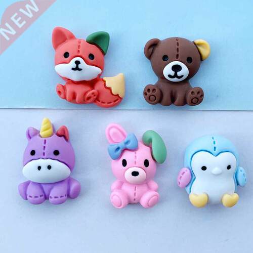 15Pcs New Cute Resin Mini Cartoon Animal Flat Back Cabochon