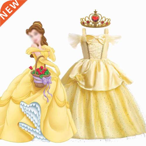 Girl Belle Princess Dress Kids Beauty and The Beast Costume