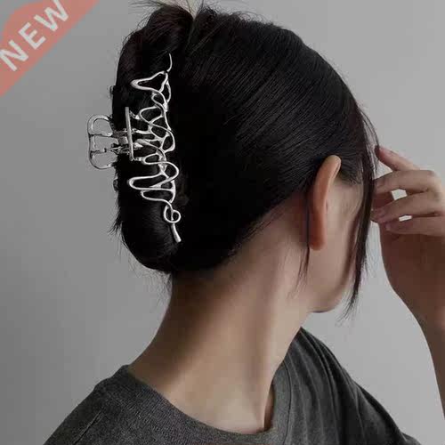 Personality geometric design liquid shape claw-style hairpin