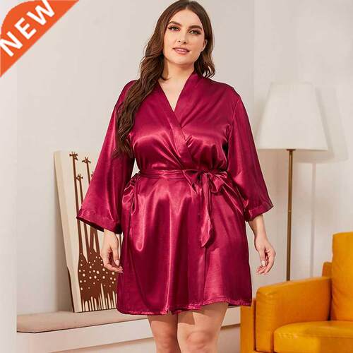 pajamas women nightgown bathrobe 大码睡衣女200斤胖睡袍浴袍女