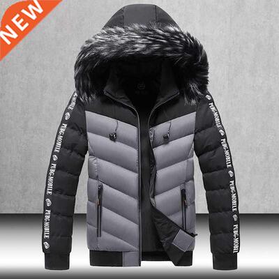 Winter Jacket Men 2022 Fur Collar Hooded Thick Warm Cotton O