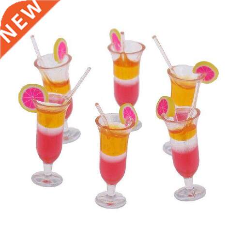 6Pcs 1:12 Dollhouse Miniature Drink Juice Cups Dolls