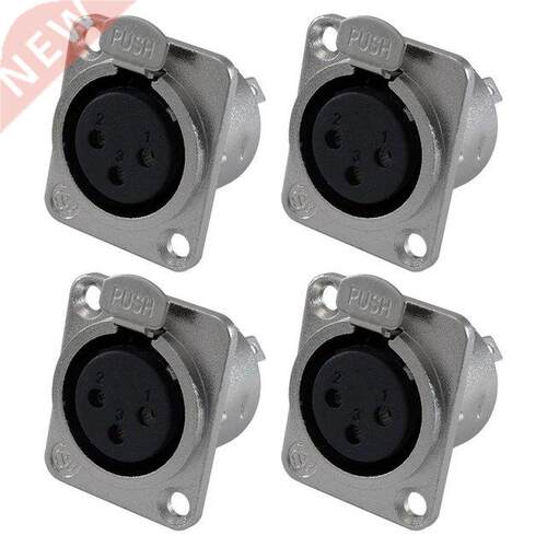 XLR Female Jack 3 Pin - Panel Mount Jacks D Series Size XLR-