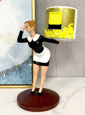 Yoga Cat Paper Towel Holder orage Ornaments Kitchen Roll