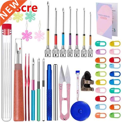 43 PCS Stitching Punch Needle Punch Needle Embroidery Kit wi