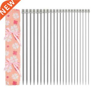 36Pcs Bamboo Knitting Needle Sets, Round Head Knitting Needl