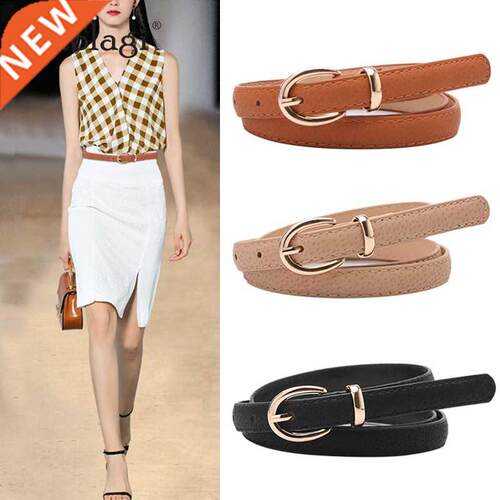 Thin Leather Female Belt Strap Black White Brown Women Belts