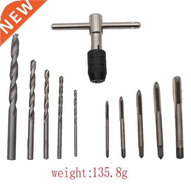 11 Pcs Twist Drill T-type Hand Tap Wrench Set Drilling Manua