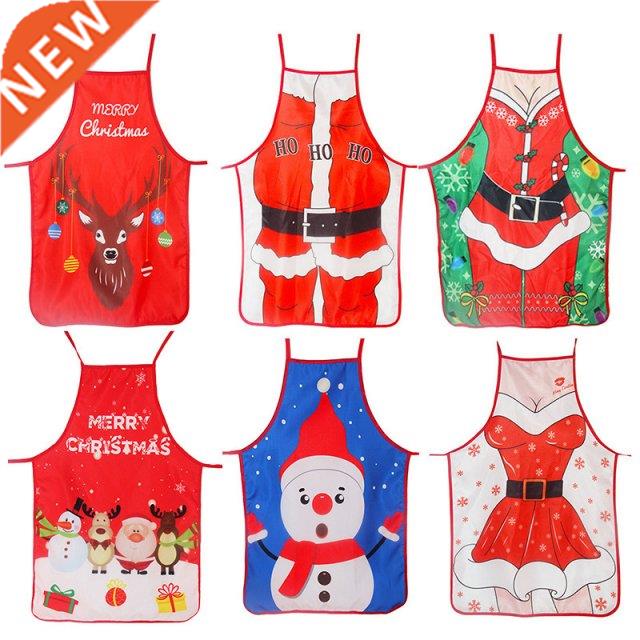 2022 New 1PC 4Styles Merry Christmas Apron Happy New Year Or