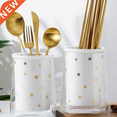 Star Chopstick Holder Household Ceramic Chopstick Cage Fork