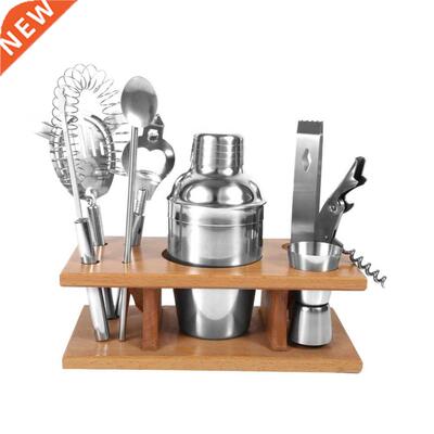 8pcs Cocktail Shaker Mixer Drinker with Holder Stand Drinkin
