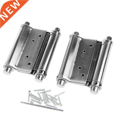 2Pcs 3 Stainless Steel Inch Double Action Spring Hinge Salo