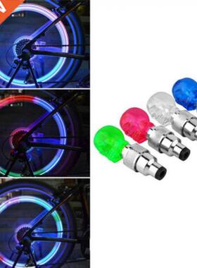 2Pcs Neon Lights Tyre Wheel Valve Cap Light LED Flash Car Ti