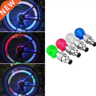 2Pcs Neon Lights Tyre Wheel Valve Cap Light LED Flash Car Ti