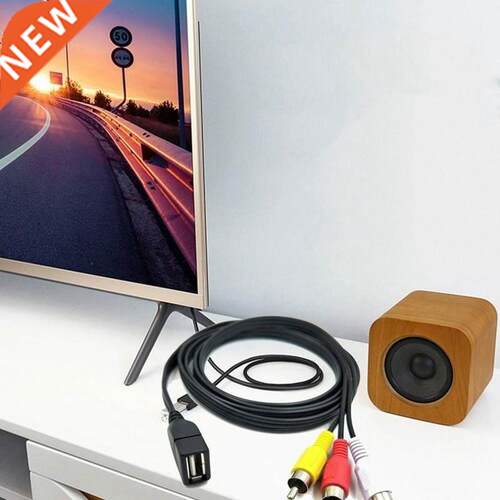 1.5M Usb A Female To  Rca Phono Av Cable Lead Pc Tv Aux Aud