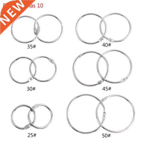 10pcs Metal Binder Ring Loose Leaf Book Binder Hoop Ring Mul